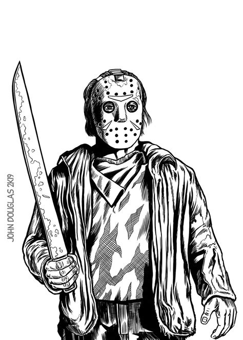 Jason Voorhees Coloring Sheet