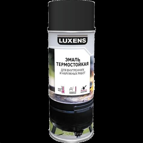 Эмаль аэрозольная термостойкая Luxens матовая цвет черный 520 мл ️ ...
