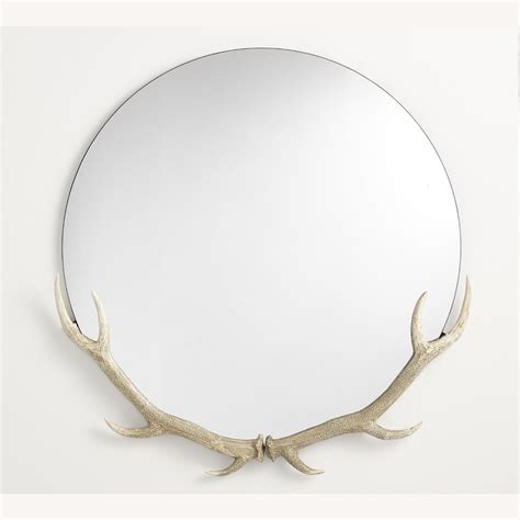 Pottery Barn Antler Round Mirror Aptdeco