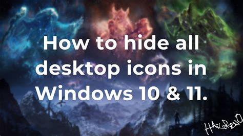 How To Hide All Desktop Icons Windows Youtube