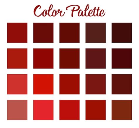 Tipos De Cores Vermelhas - Paleta Cores Vermelho Imagens – Download Grátis no Freepik