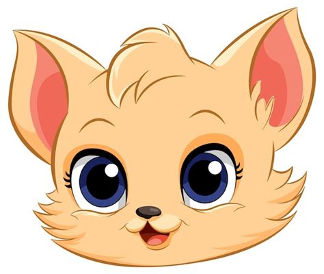 Adorable Personaje De Dibujos Animados De Gato Vector Gratis