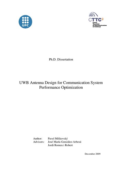 UWB Antenna design for Communication System Performance Optimization | EURASIP