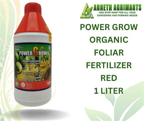 Power Grow Organic Foliar Fertilizer Liter Red And Green By Dynapharm