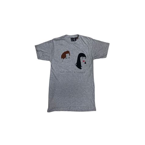 Jual Kaos Band The Naked Famous Stripped Concert Tour Tshirt Heather Grey Shopee Indonesia