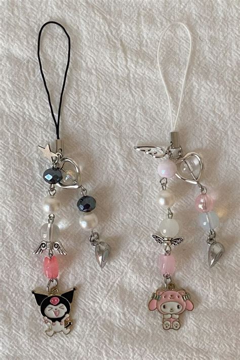 Ig Deebeadso My Melody And Kuromi Phone Charms In 2024 Phone Charm Diy Charms Handmade