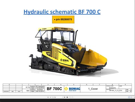 Bomag BF700C Hydraulic Schematic Drawing No 89280075 2014 EN PDF