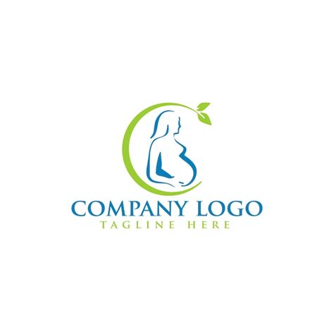 Premium Vector Woman Pregnant Logo Design