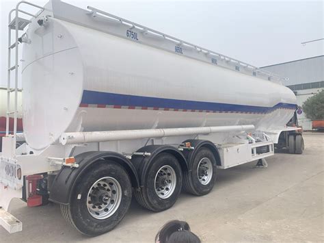 3 Axle Aluminum Alloy 50000 Liter Oil Fuel Petrol Tank Semi Trailer