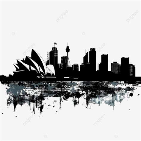 Sydney Skyline And Landmarks Silhouette Sydney Sydney City Sydney