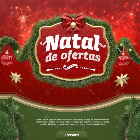 Social Media Feed Natal de Ofertas Loja Promoção PSD Editável download