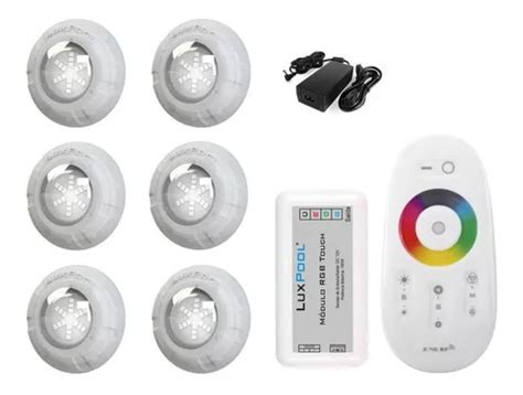 Kit Ilumina O Piscina Controle Leds Rgb W Fonte