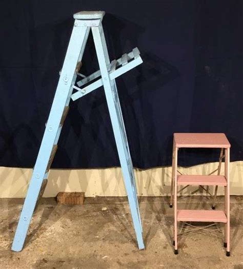 Wooden Step Ladder And Metal Step Stool Sherwood Auctions