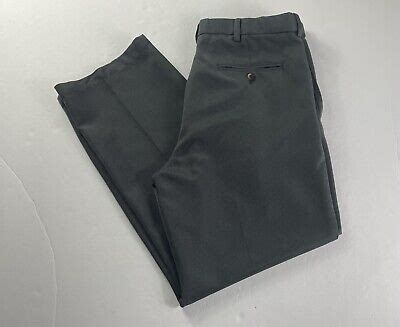 Haggar Size 36X30 Grey Pleated Dress Pants Men S Dresswear 100