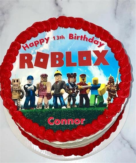 Roblox Edible Cake Topper Round Birthday Cakes Edible Cake Toppers