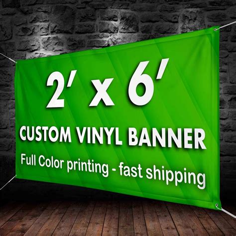 2x6' Custom Banners Vinyl Banner printing 13oz full | Etsy