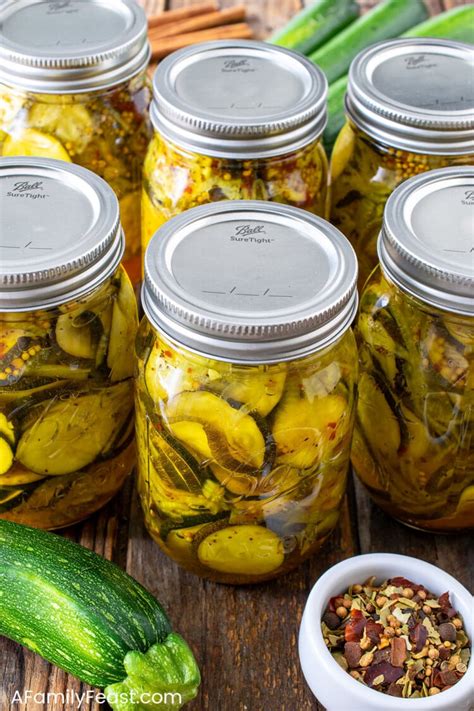 Bread & Butter Zucchini Pickles - A Family Feast®