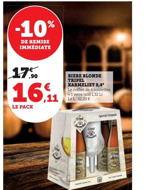 Promo Bi Re Blonde Tripel Karmeliet Chez Hyper U Icatalogue Fr