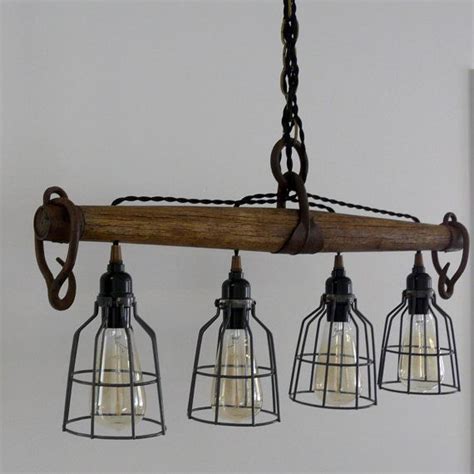 Rustic Industrial Yoke Chandelier, Modern Industrial Lighting | Rustic ...