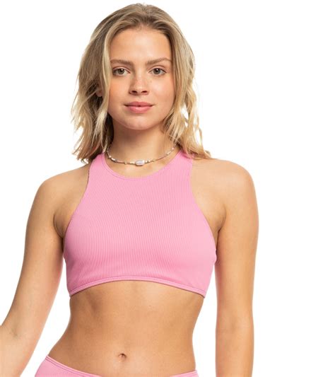 Roxy Womens Roxy Active Sd Rib Cropped Bikini Top At