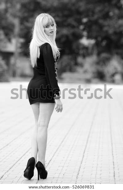 Sexy Blonde Long Hair Slim Figure Stock Photo Shutterstock