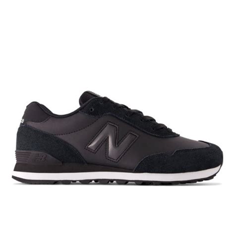 New Balance Men's 515 in Black/White Suede/Mesh