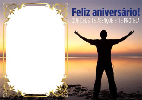 Feliz Aniversário Que Deus Te Abençoe Moldura Imagem Legal