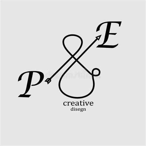 Pe Letter Logo Stock Illustrations Pe Letter Logo Stock