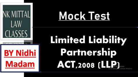 Mcqs Mcqs On Limited Liability Partnership Act Mcqs On Llp