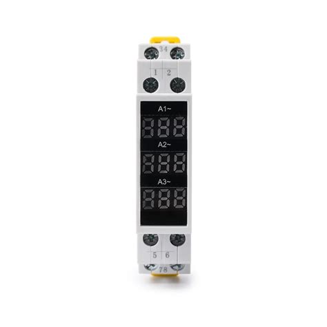 Din Rail Mount Three Phase Ampere Meter Ac V A Mini Modular