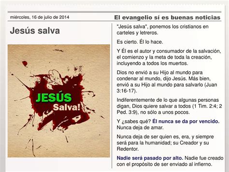 Ppt El Evangelio S Es Buenas Noticias Powerpoint Presentation Free