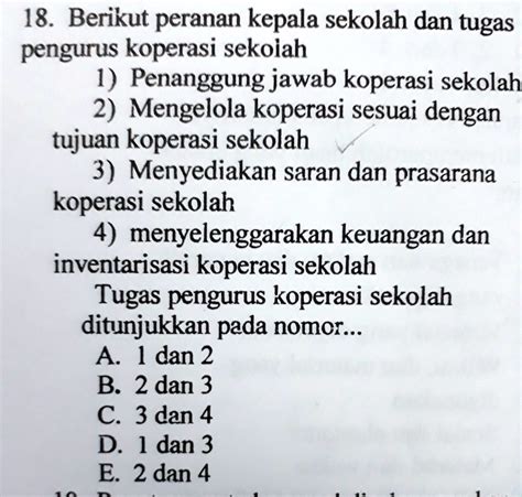 Solved Tugas Pengurus Koperasi Sekolah Ditujukan Pada Nomor