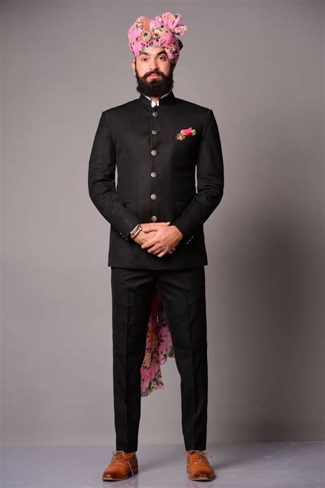 Wedding Plain Black Designer Bandhgala Jodhpuri Suit For Kid S At Rs