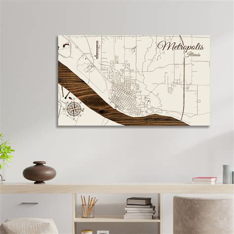 Metropolis, Illinois Street Map – Fire & Pine