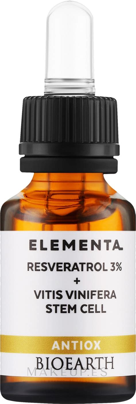 S Rum Facial Antioxidante Bioearth Elementa Antiox Resveratrol