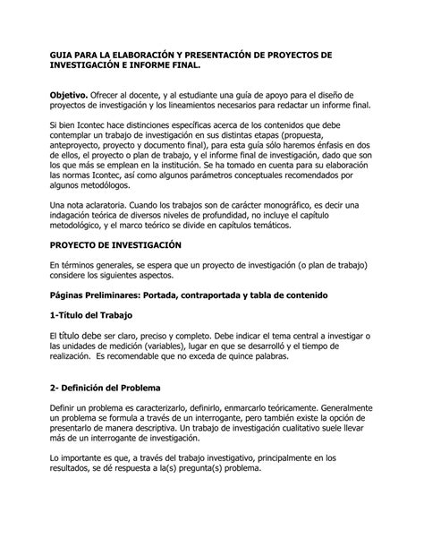 Guia Para La ElaboraciÓn Y PresentaciÓn De Proyectos De