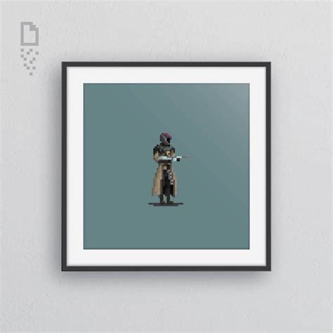 8 Bit Warlock Destiny Samsara Armor Pixel Art Rétro Prints