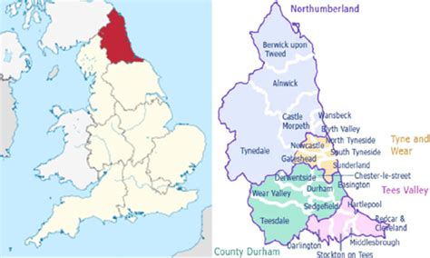 Map of North-East England. | Download Scientific Diagram