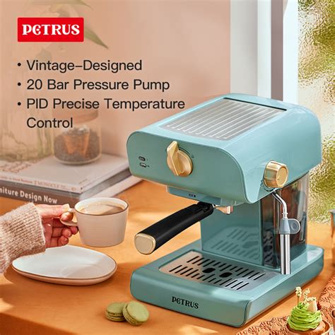 Petrus Coffee Machine 20 Bar Espresso Coffee Maker Retro Style With