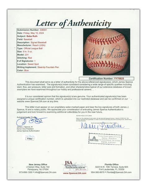 High Grade Circa Babe Ruth Single Signed Ball Grey Flannel Auctions