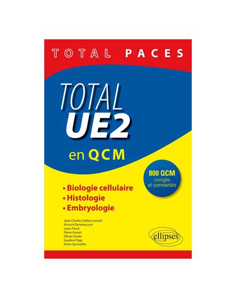 Total Paces Ue En Qcm Biologie Cellulaire Histologie Embryologie