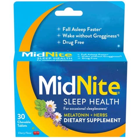 MidNite Cherry Sleep Aid Chewable Tablets, 30 ct - Fry’s Food Stores