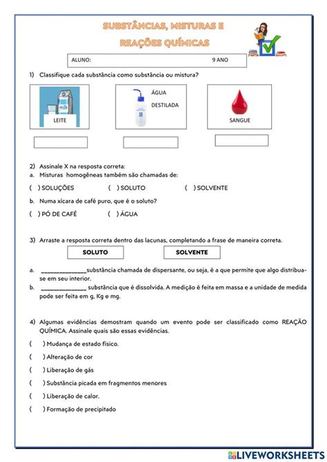 Substâncias E Misturas Activity Química