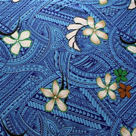 Samoan Fabric Love The Blue Polynesian Art Hawaiian Art Samoan