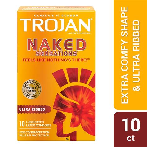 Trojan Naked Sensations Ribbed Condoms Condoms Canada