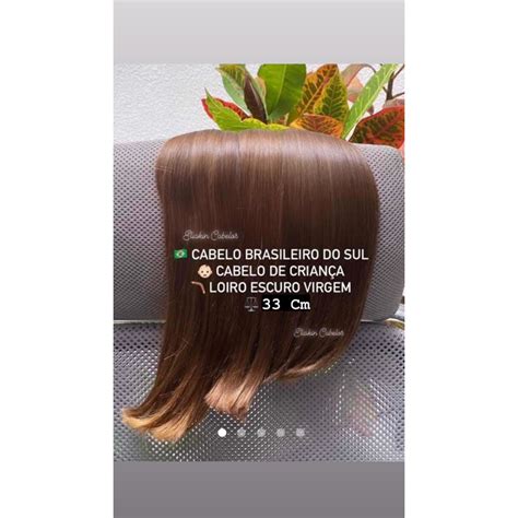 Cabelo Humano Brasileiro Do Sul Loiro Escuro Natural Virgem Cm