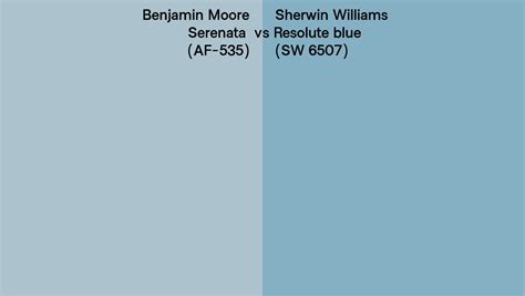 Benjamin Moore Serenata Af Vs Sherwin Williams Resolute Blue Sw