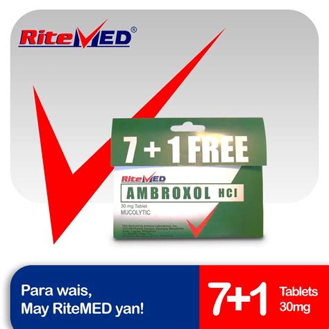 RiteMED Ambroxol 7 1Pack 30mg Tablets Cough Relief Shopee Philippines