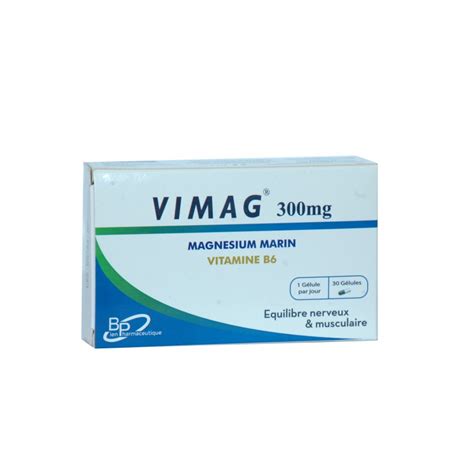 VIMAG Magnésium marin 300 mg Vitamine B6 30 gélules verano medical