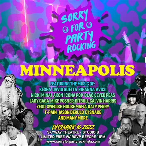 Tickets for Sorry for Party Rocking 12/16/22 in Minneapolis from ShowClix